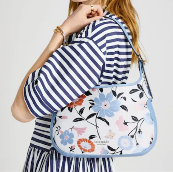Penny Floral Jacquard Small Hobo Bag NWT Kate spade crossbody floral garden - Picture 2 of 12